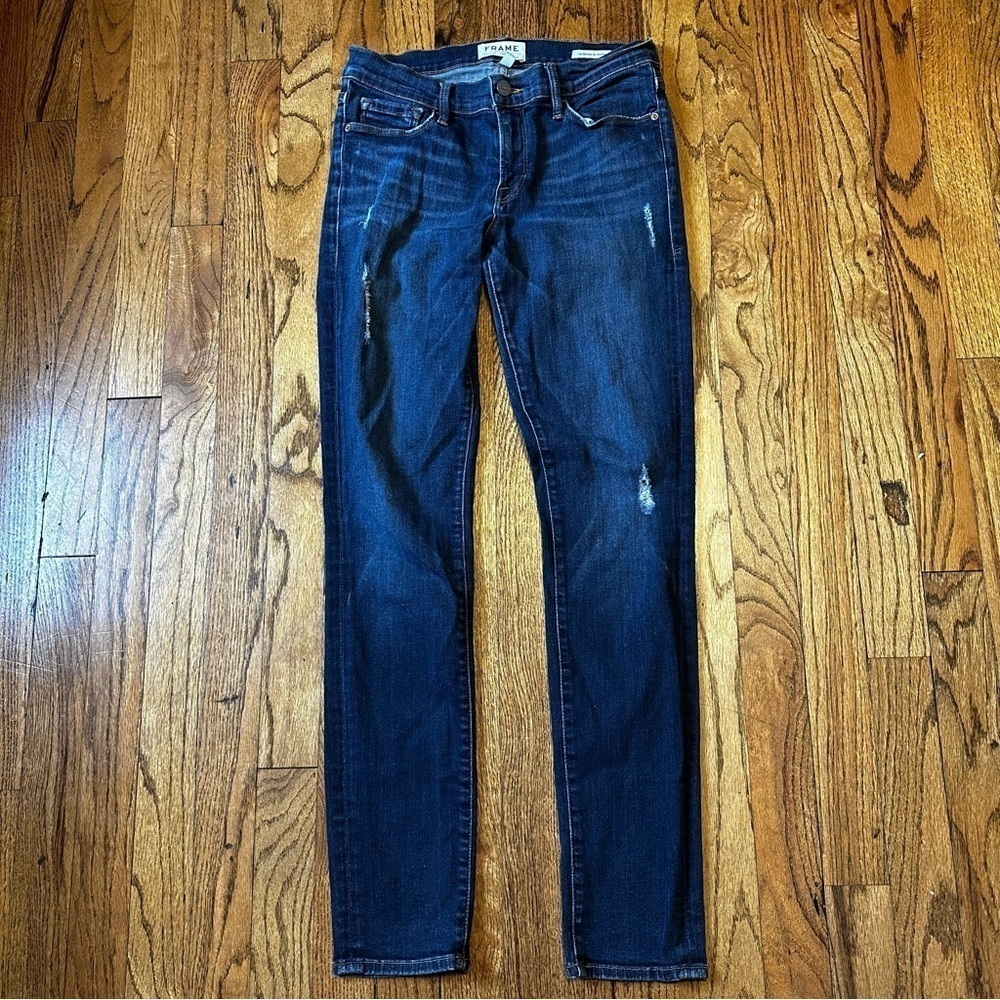 FRAME Le Skinny de Jeanne Los Feliz Distressed Jeans Size 29